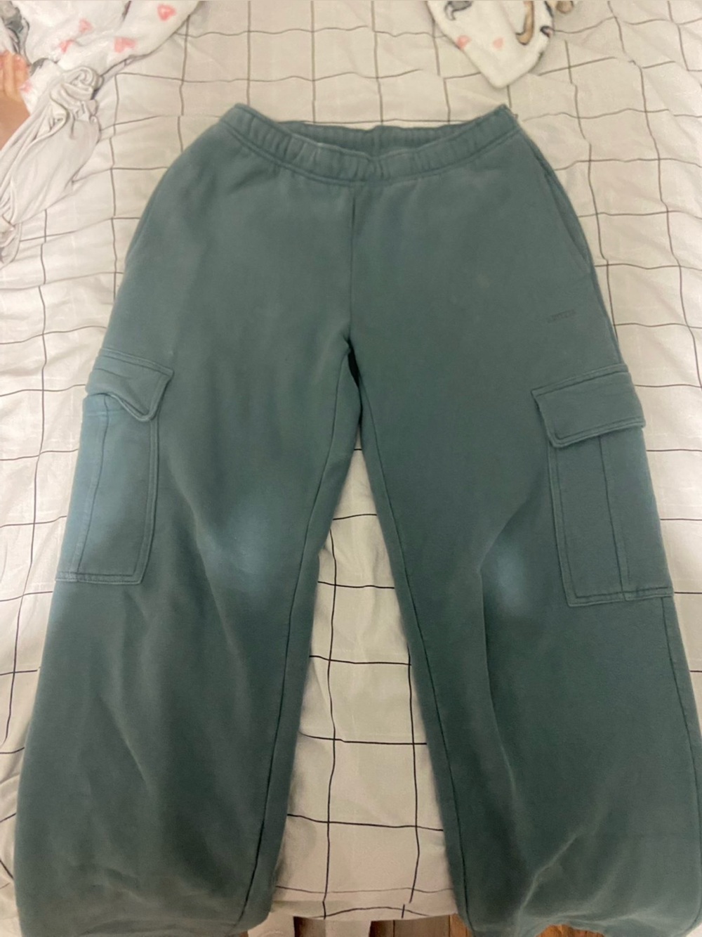 Aritzia Teal Green Cargo Joggers